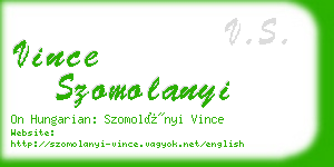 vince szomolanyi business card